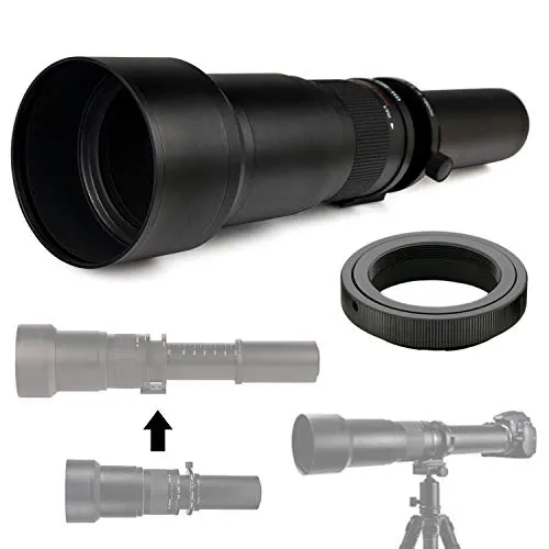 650-1300mm f/8-16 HD 望遠ズームレンズ Pentax K-1, K-S2, K-S1, K-500, K-70, K-50, K-30, K5 IIs, K-7, K-5, K-3 II, K-2, K100D, K110D and K