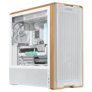 LIAN LI PCケース LANCOOL 217 White 木調デザイン 裏配線対応 ファン5基標準搭載 ミドルタワー ホワイト 【キャンセル不可・北海道沖縄離島配送不可】 4718466015860-ds