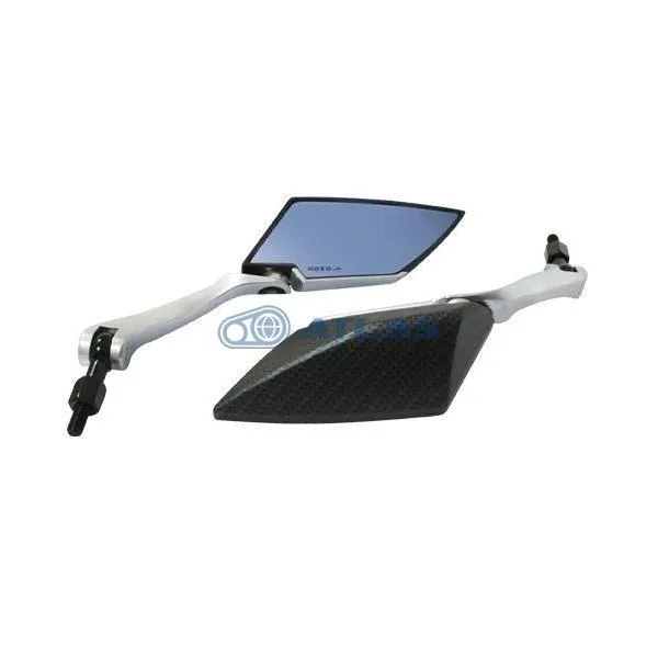 KOSO TTミラー カーボン調 8mm ブルーレンズ