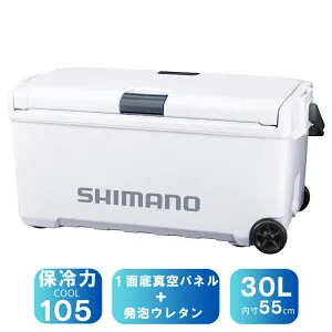 シマノ(SHIMANO) ND-530Z ユニフリーズ CF キャスター 1面底真空パネル+発泡ウレタン 30L アイスホワイト 163745