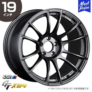 SSR GTX04 シビック タイプR FK8用 19インチ ジーティーエックスゼロフォー 19inc 9.5J 38 5-120 CV ダークガンメタ ホイール 1本 | タナベ エスエスアール CIVIC TYPE R用 PCD120 軽量 スポーツホイール アル