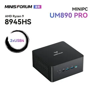 【★20％クーポン】MINISFORUM UM890 Proミニpc AMD Ryzen 9 8945HS |DDR5-5600MHz PCIE4.0 SSD|Windows 11 Pro MiNiPC |Radeon 780M |RYZEN AI ゲーミングpc