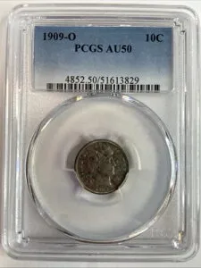 1909-O バーバーダイム PCGS AU50