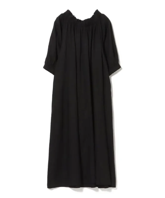 麻混 オフショルダー ワンピース ワンピース WOMEN BLACK ONE SIZE