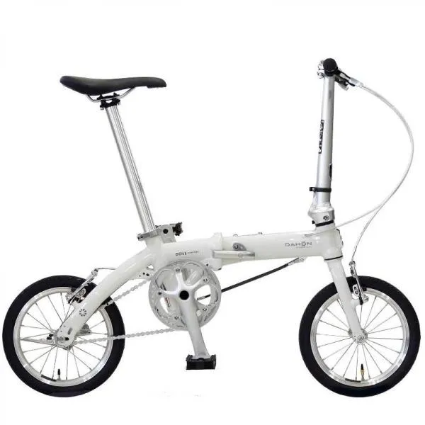 【お客様整備品】 DAHON ダホン Dove super light ダブスーパーライト Pure White 14インチ シングルスピード 折りたたみ自転車 フォーディングバイク