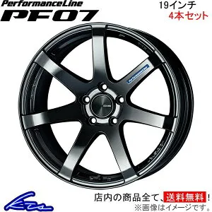ZR-V e:HEV RZ4 アルミホイール エンケイ パフォーマンスライン PF07【19×8J 5-114 INSET45 SBK】ENKEI PerformanceLine 19インチ 5穴 114.3 +45 インセット45 ZRV 車用ホイール 1本 4本セット 1台分 一台分 1枚 4枚【