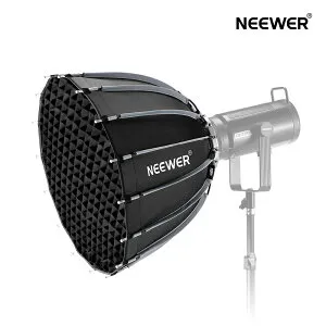 【P5倍+500円OFF券】NEEWER BASICS 55cmソフトボックス パラボリックソフトボックス ライトディフューザー/16本リブ付き Bowensマウントソフトボックス クイックリリース 折りたたみ式 120D 60D 100X 150C