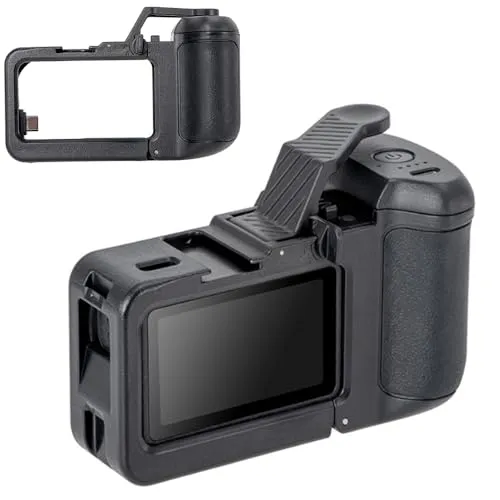 DJI Osmo Action 5 Pro/ACTION 4/ACTION 3 対応 カメラケージ キット バッテリーグリップホルダー 内蔵4000mAhバッテリーUSB-Cコネクター,シャッターボタン/1/4ネジ穴/マグネット式クイックリリースインターフ
