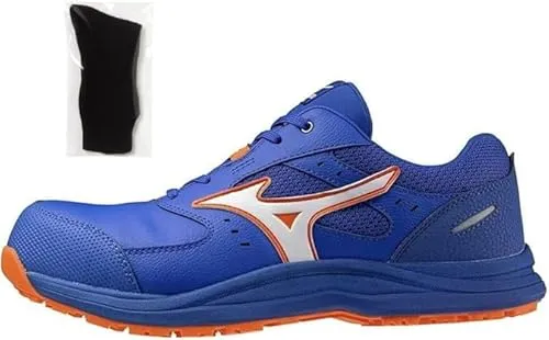 [ミズノ正規取扱店] 安全靴 オールマイティLSIII 11L＋現場靴下1足セット 紐 F1GA2600 人工皮革・合成繊維 軽量 耐滑 ブルー 27.0cm