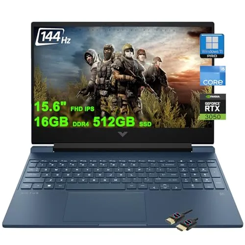 HP Victus 15 ゲーミングノートパソコン | 15.6インチ FHD IPS アンチグレア 144Hz | Intel 8コア i5-12450H (>i7-11800H) | 16GB DDR4 512GB SSD | GeForce RTX