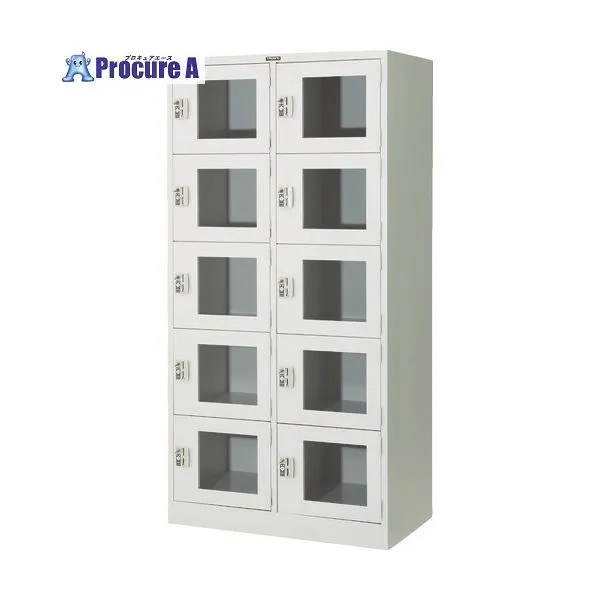 TRUSCO 窓付きコインロッカー10人用 ■▼124-7039 WSV10M-CR 1台
