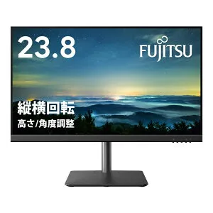 富士通｜FUJITSU 液晶ディスプレイ(23.8型/IPS/FullHD 1920×1080/75Hz/4ms/HDMI/D-Sub/VESA/5年保証)(ブラック) VTシリーズ VTF24021BT
