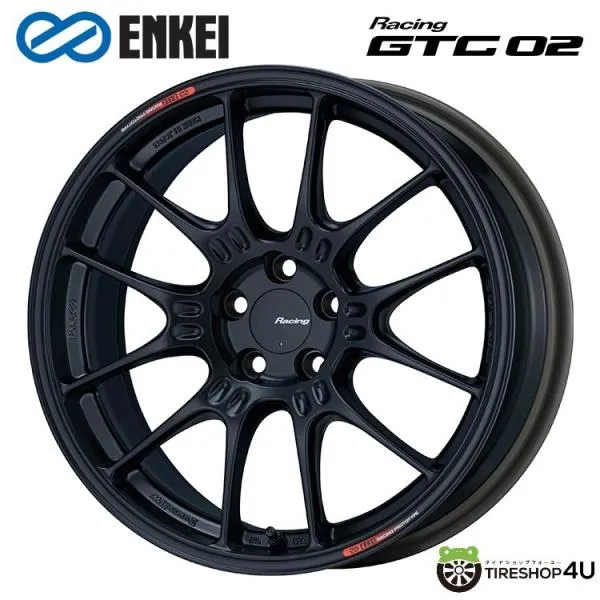 4本購入で送料無料 ENKEI Racing GTC02 17x9.0J 5/114.3 +35 MBK マットブラック 新品ホイール1本価格 【代引き不可】