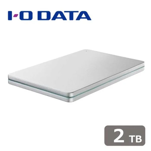 アイ・オー・データ機器｜I-O DATA USB 3.2 Gen 1(USB 3.0)/ 2.0対応 ポータブルハードディスク「カクうす」 2TB(Silver×Green) HDPX-UTS2S 返品種別B
