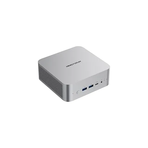 MINISFORUM AI X1-255 Mini PC ベアボーン AMD Ryzen 7 255 (8C/16T、最大4.9GHz)、HDMI/DP/USB4 (4K@120Hz)、デュアルスピーカー/DMIC、USB-A X 3、2.5G LAN、W