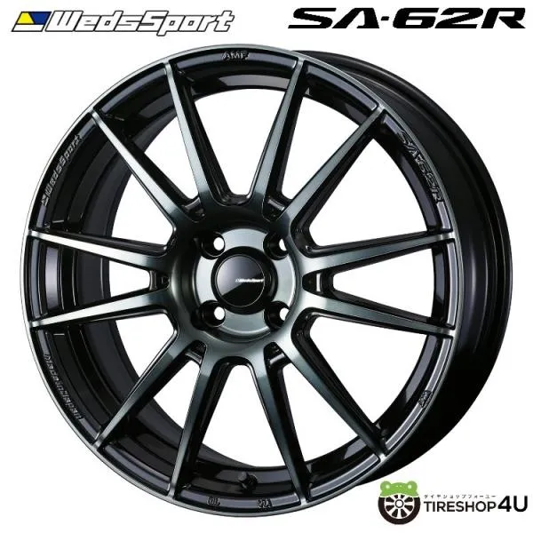 4本購入で送料無料 Weds Sport SA-62R SA62R 16x6.5J 4/100 +42 WBC ウォースブラッククリアー 1本価格 【代引き不可】