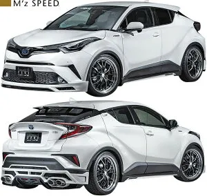 【M's】 トヨタ 前期 C-HR ZYX10 NGX50 (2016/12-2019/9) M'z SPEED LUV LINE エアロキット 4点 FRP 未塗装 エムズスピード エアロ パーツ セット フルエアロ フルキット カスタム シンプル 外装 CHR CH-R シーエイ