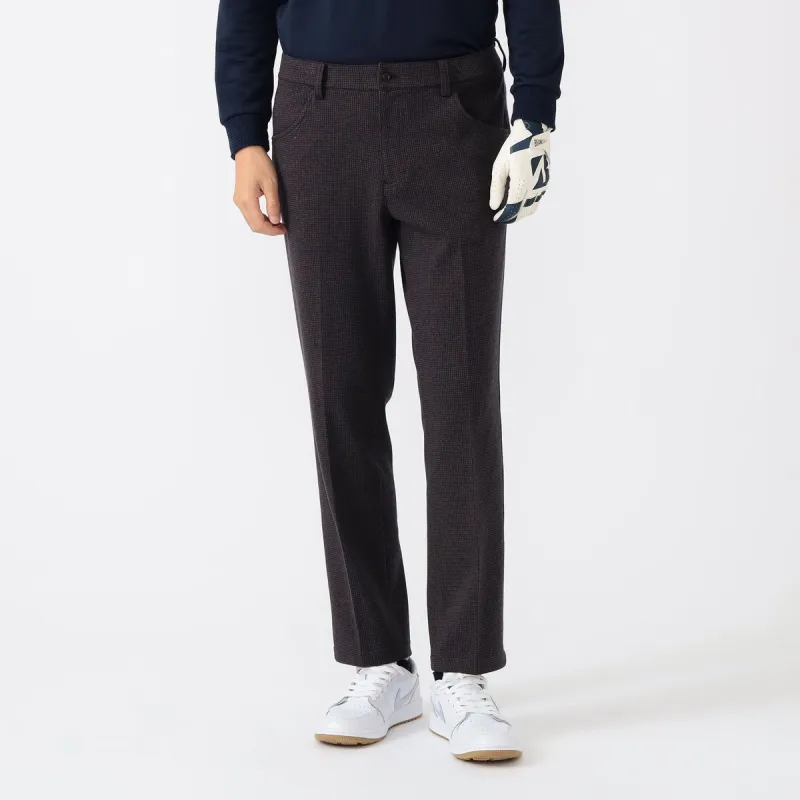 [値下げしました] ビームスゴルフ BEAMS GOLF PURPLE LABEL PURPLE LABEL ハウンドトゥース パンツ チャコールグレーチェック 17 メンズ