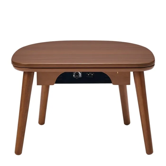 ユアサプライムス マカロ545F(BR) ちいさなこたつテーブル 50×45cm 楕円形 おしゃれ かわいい 家具調こたつ 長方形 200W ブラウン YUASA PRIMUS