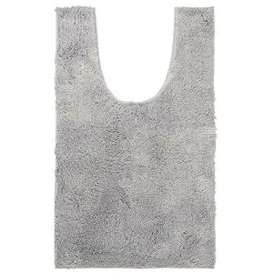 乾度良好Dナチュレ トイレマット 耳長ロングサイズ (約105cm×65cm) グレー (かんどりょうこう 吸水 速乾 抗菌 防臭 トイレ 洗える ロング)