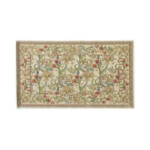 川島織物セルコン Morris Design Studio ゴールデンリリーマイナー マット 約45×75cm FH1708A I アイボリー 人気 おすすめ インテリア | 関連単語 油絵 韓国風 ナチュラル ラグ ソファ 観葉植物 クッシ