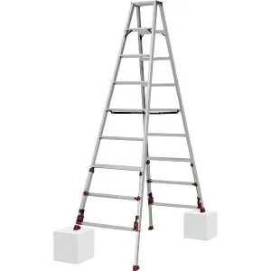 【エントリーで最大全額ポイント還元｜5/6まで】 ピカコーポレイション｜Pica 上部操作式四脚アジャスト式専用脚立 SXJ-270A 【メーカー直送・代金引換不可・時間指定・返品不可】