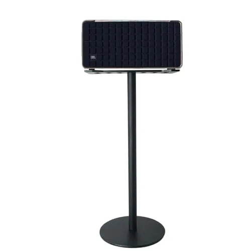 Zgouo スピーカーフロアスタンド JBL Authentics 500用 - Bluetooth付きレトロスタイルのホームスピーカー。スピーカースタンドのデザインは、原材料としてアルミニウム合金を使用し、電源コードを隠します（黒色1個）
