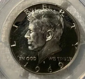 1969年 S ケネディ ハーフダラー シルバー 50セント PR 68 DCAM プルーフ 未流通