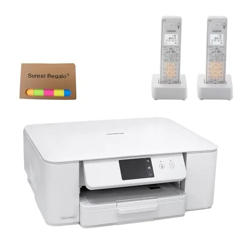 ブラザー A4対応インクジェット複合機 MFC-J742DN （子機2台セット・BCL-D120）FAX電話機 無線LAN対応 スマホ・タブレット接続可能 増設設定マニュアル付き MFC-J742DWN 同等品 メモに便利な付箋付き