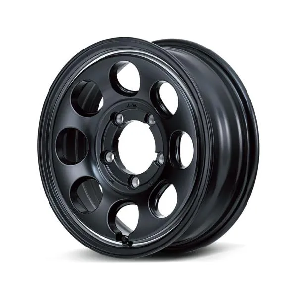 16インチ 5H139.7 5.5J+20 5穴 ガルシア パーム8 ジムニー 用ホイール 4本 セミグロスブラック ヴァーレイポリッシュ MID WHEELS Garcia Palm8