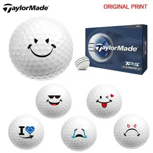【オリジナルマークプリントボール(納期2-3日)】テーラーメイド 2026 TP5 ストライプ ゴルフボール 1ダース(12球) 2026年モデル BADスマイルC マーク入り