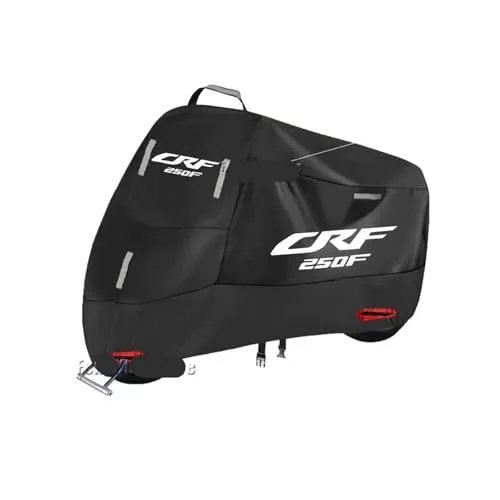 適合する CRF125F、CRF450RL、CRF300L、CRF250L、CRF110F、CRF250F、CRF用 バイクフード 防水、屋外紫外線耐性、防雨カバー(E,XL for 190cm)