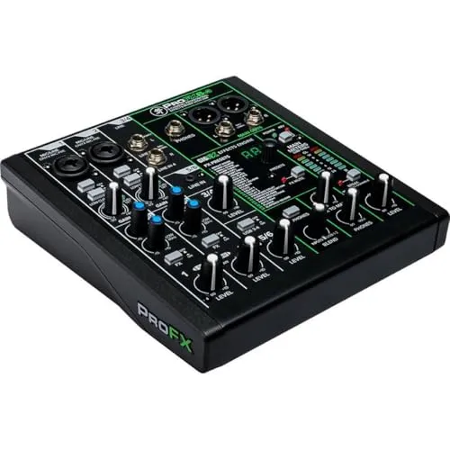 Mackie ProFX Series, 6 Mixer - Unpowered, 6-channel (ProFX6v3)