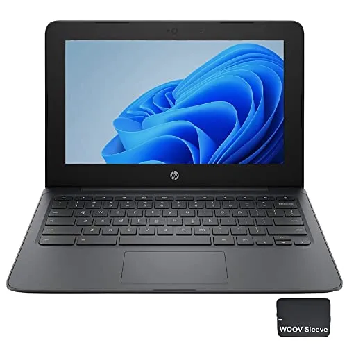 HP Chromebook 11.6インチHDノートパソコン、Intel Celeron N3350、4GB DDR4 RAM、32GB eMMC SSD、Chrome OS、Intel HDグラフィックス、11A-NB0013DX(スリーブ付きバンドル)