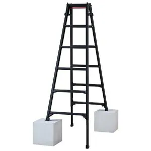 長谷川工業 RYZB はしご兼用伸縮式脚立 脚部伸縮脚立 RYZB-18a 6尺 ブラック