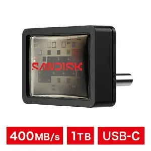 フラッシュドライブ｜1TB｜サンディスク｜SANDISK Extreme Fit USB-C フラッシュドライブ｜読込速度：400MB/秒｜Type-C｜USB3.2 Gen1｜並行輸入品｜SDCZ530-1T00-G46【ネコポス便配送制限1点まで】【送料無料