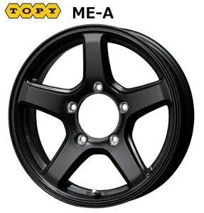 送料無料 4本セット ホイールのみ トピー実業 ME-A マットブラック 15インチ 5.5J インセット+5 5穴 PCD139.7 4本 JWL-T スズキ ジムニーシエラ JB34W JB74W 純正センターキャップ対応