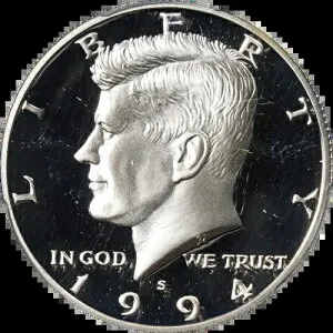 1994-S ケネディ ハーフダラー シルバー プルーフ PCGS PR70DCAM 素晴らしい外観