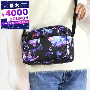レスポートサック LeSportsac ショルダーバッグ レディース MINI CROSSBODY 花柄 ミニバッグ ブラック ネイビー 2434 E778 | ブランド【最大4000円クーポン 4/27 9:59迄】