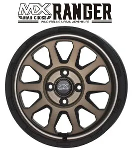 送料無料 4本セット ホットスタッフ マッドクロス レンジャー マットブロンズ 14インチ 5J インセット+35 4穴 PCD100 4本 プロボックス サクシード ADバン JWL-T