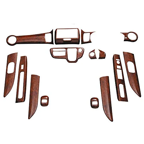 BMJAPAN N-BOX JF1 JF2 インテリアパネル 15ピースセット ブラックメタリック 内装 パネル カスタム パーツ ドレスアップ アクセサリー テープ貼付 センターパネル ドアベゼル