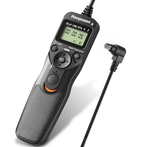 HANPUSEN タイマーリモートシャッターリリースインターバロメーター Canon EOS R5 10D EOS 6D Mark II 1D X Mark III 1D X Mark II 1D X 1D C 1DS Mark III 1DS Mark