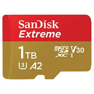 SanDisk microSDXC UHS-I カード 1TB Extreme 超高速タイプ（読込最大190MB/s 書込最大130MB/s）サンディスク エクストリーム SDSQXAV-1T00-GN6MN 海外パッケージ品