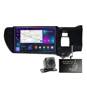 トヨタ アクア AQUA 専用 ナビ 9インチ Android カーナビ ディスプレイオーディオ CarPlay Android Auto Wi-Fi Bluetooth ミラーリング USB×2 地デジ フルセグ チューナー バックカメラ セット 専用パネル