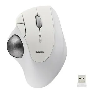 ELECOM M-IT11DRWH ホワイト [トラックボール マウス (無線 5ボタン ベアリングユニット エルゴノミクス IST)]