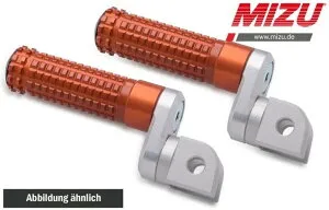 MiZU ミズ Flex Race passenger’s footpeg，including ABE，Silver/Orange 125 DUKE 390 RC390 KTM タンデムステップ・タンデムブラケット ステップ 足回り