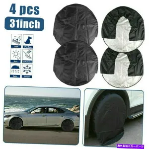 rear wheel tire cover RVトレーラーキャンパーカートラックとモーターホームの4輪タイヤカバーのセット32 US Set of 4 Wheel Tire Covers For RV Trailer Camper Car Truck And Motor Home 32 US【並行輸入品】