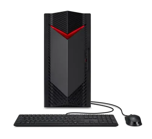 Acer Nitro 50 N50-656-UR16 ゲーミングデスクトップ | Intel Core i7-14700F 20コアプロセッサー | NVIDIA GeForce RTX 4060 | 16GB DDR5 5600MHz | 1TB PCI