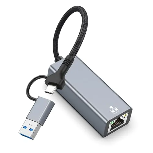 ギガビットイーサネットアダプター USB C - RJ45、1000Mbps USB 3.0 有線ネットワークコンバーター プラグプレイ、イーサネットからUSB Type-Cネットワークアダプター、ノートパソコン、Windows XP、MAC OS、Lin