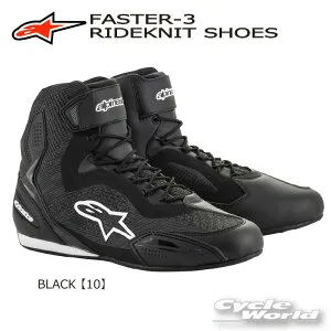 ☆正規品【ALPINESTARS】FASTER-3 RIDEKNIT SHOES 2510319 《ブラック_10》 イタリア取り寄せ ファスター3ライドニット シューズ オンロードブーツ ショートブーツ アルパインスターズ【バイク用